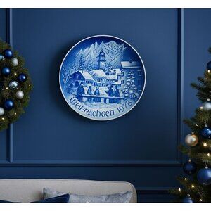 Vintage Bavaria Weihnachten Blue 1978 Limited Edition Christmas Plate CH01 H